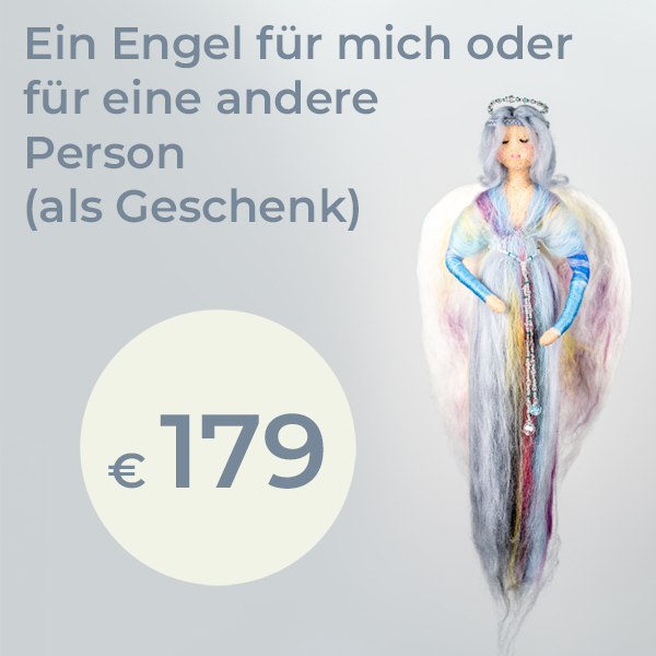 Ihr persönlicher Schutzengel – handgefertigt aus feinster Wolle.  Dieser Schutzengel wird in liebevoller, detailreicher Handarbeit gefertigt und trägt genau jene Eigenschaften in sich, die er Ihnen schenken soll. Auf Basis Ihres Geburtsdatums erhält er eine individuelle energetische Bedeutung – so wird jeder Engel zu einem einzigartigen Begleiter.  Gerne verleihe ich Ihrem Engel zusätzlich eine persönliche Note: Farben, Details oder besondere Wünsche können ganz nach Ihrem Geschmack berücksichtigt werden.  Ein wundervolles, bedeutungsvolles Geschenk für Ihre Liebsten, Freunde – oder für Sie selbst.  Größe: ca. 30 cm